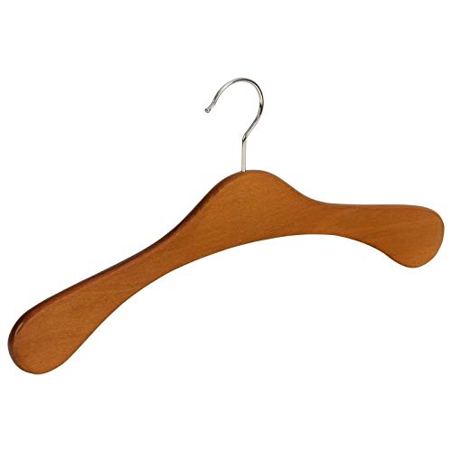 Garderobenbügel Kleiderbügel Holzkleiderbügel 1112 Kirsche Haken vernickelt 41 cm breit geschwungener Form 42 mm Hakenöffnung Cover