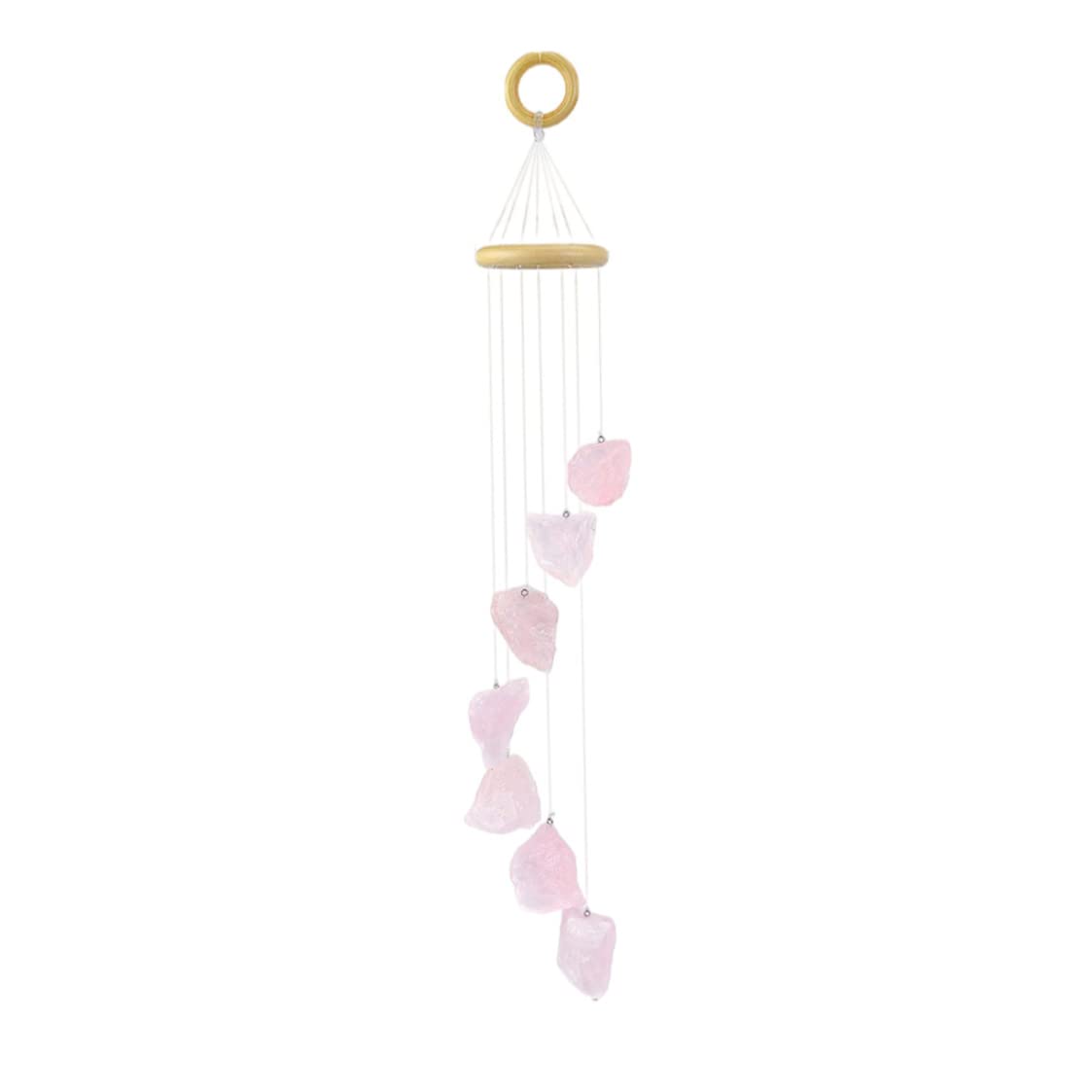 Carillon en cristaux de quartz rose, cadeau idéal pour la maison