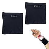 2 Stück Schweißband Handgelenk, Outdoor Sports Handgelenktasche, Multisport-Zubehör Wristband, für Fitness-Aktivitäten, Outdoor-Abenteuer, Reisebequemlichkeit, Hände-frei Nutzung
