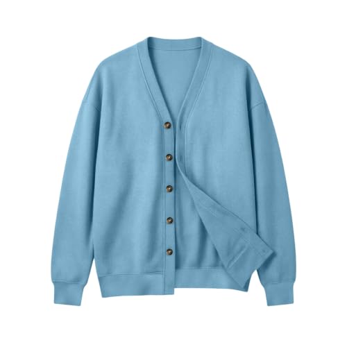 Cardigan Sweaters for Men Button Up Coat Long Sleeve Ribbed Jacket - image 5