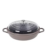 Curtis Stone 4-Quart Cast Aluminum Pan with Glass Lid (Renewed)