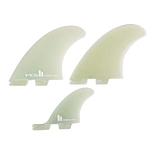 FCS II Power Twin Fin Set Plus Stabilizer - Clear