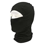 Convertible Cotton Balaclava, Black