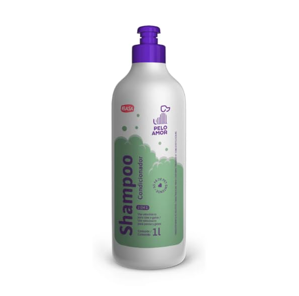 Ibasa Shampoo Condicionador Pelo Amor para Cães e Gatos 1 Litro