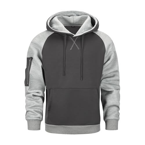 Mens Hoodies Fleece Drawstring Hooded Pullover Sweatshirts for Men with Pocket