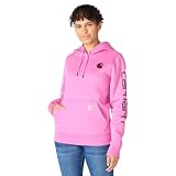 Carhartt Women's Iconic Clarksburg Logo Sweatshirt, Electric Fuchsia, X-Large