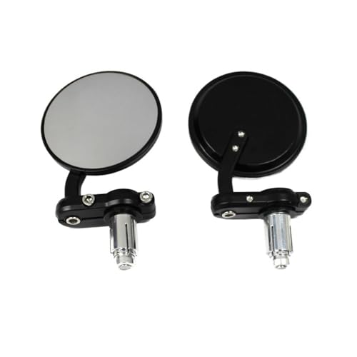 Rétroviseurs universels de guidon moto 7/8 pouces en aluminium noir