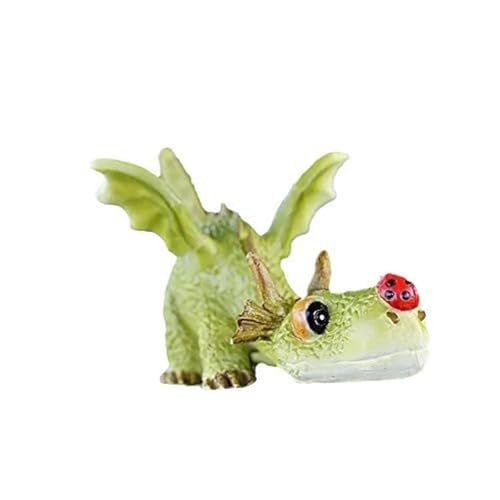 Statue dragon pour jardin en résine durable anti-intempéries - 5