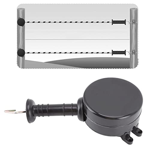 Portail de clôture électrique 5 m rétractable noir avec isolation renforcée - 4