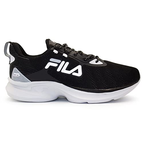 Tênis Fila Racer For All, Masculino, Preto/Branco/Prata, 39