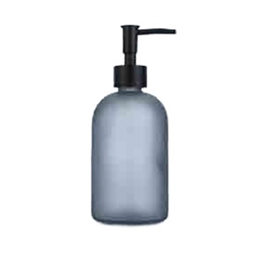 Piękny dozownik mydła z pompką do pchania, matowe szkło, dom, hotel, łazienka, 490 ml, czarny, przezroczysty, szary, biały wystrój łazienki (szary)