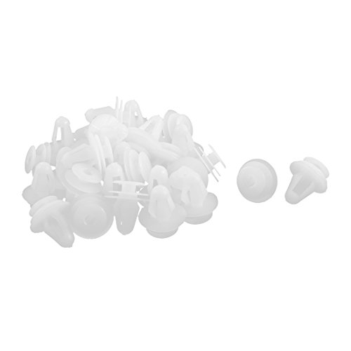 Ruilogod 30 Pcs White Plastic Moulding Clips 9mmx13mmx17mm