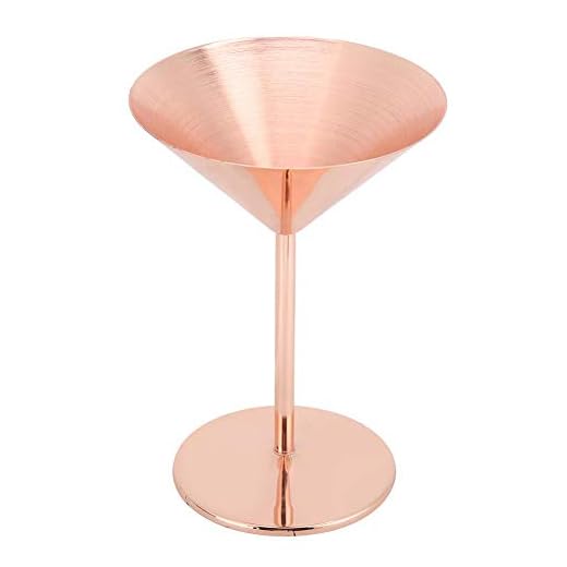 Fdit 200 ml Copas de Martini de acero inoxidable irrompibles Copas de Margarita de acero inoxidable 304 reutilizables Vasos de Martini irrompibles Aptas para lavavajillas Oro rosa