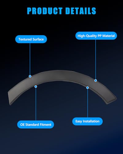 DYNVEX Front Right Passenger Side Door Fender Flare Molding Trim, Wheel Arch Panel Cover for 2015-2019 Transit 150 250 350 350 HD Cargo Van, Durable Wheel Fender Trim Molding Replace BK3Z61278L00BB