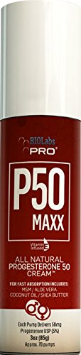 All Natural Progesterone Cream Bioidentical P50 Maxx - Fight Aging Naturally - 50MG per Pump - 5% pr - //coolthings.us