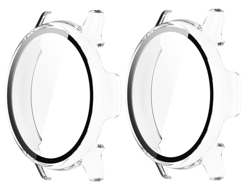 SHEAWA for Garmin(�K�[�~��) vivoactive 5 �P�[�X �J�o�[ 2�Z�b�g PC+�����K���X�t�B���� 9H�d�x �݊��i �S�ʕی� ��̌^�ی�P�[�X �ی�J�o�[ �ϏՌ� �A�N�Z�T���[ (����)