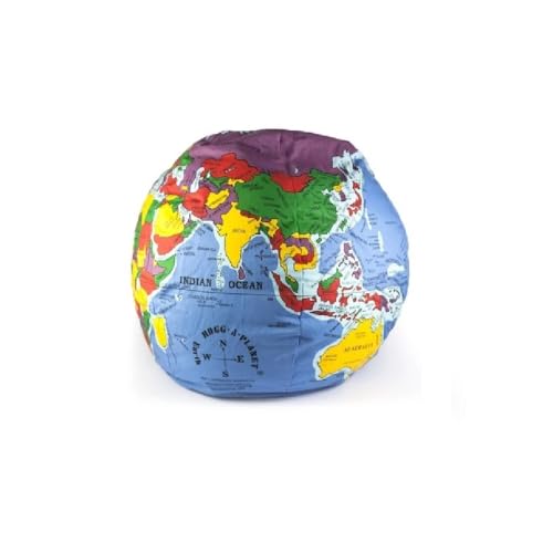 Hugg-A-Planet SHAP Plush Earth Globe Bean Bag Style Chair | Interactive Toy For Kids, Decorative Accent For Adults | Fun & Educational | Colorful & Labeled | Large Size cover