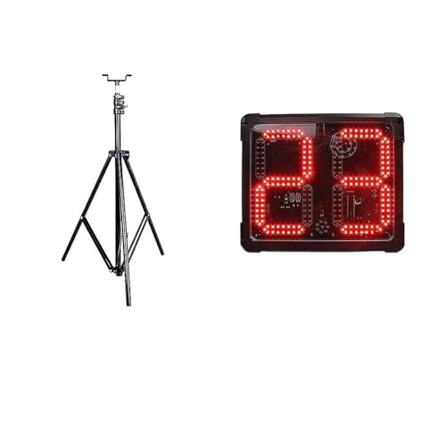 Temporizador de gimnasio, Contador LED de cuenta regresiva, pantalla electrónica, resistente al agua, 24 segundos, reloj de tiro de baloncesto, 8 pulgadas, 2 dígitos , Temporizador de intervalos