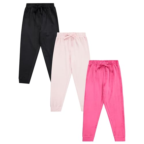 Image of BTween Girls 3 Pack Velour Jogger Pant Set Solid, Tie Dye or Camo Sweatpants for Girls