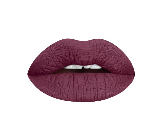 Aromi Black Cherry Matte Liquid Lipstick, Dark Plum Maroon Lip Color, Vegan and Cruelty-free, Long-Lasting and Highly Pigmented Lipstick (Black Cherry)