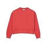 Lacoste Women's Oversized Cotton Sweatshirt, Sierra Red, 40