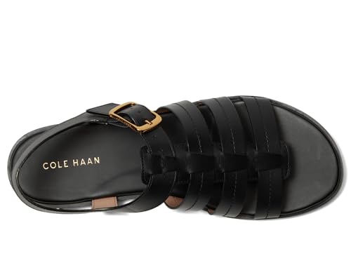 Cole Haan Cole Haan Women's Flynn Fishman Sandals, Black Leather, 9-B US