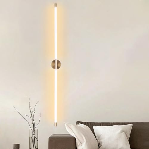 LED Apliques de pared de metal noble con acabado dorado de alta fidelidad estética