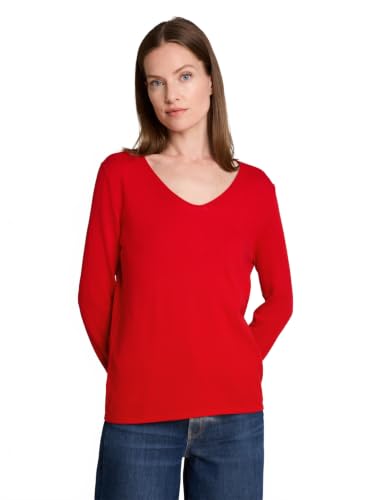 TOM TAILOR Damen Strickpullover mit V-Ausschnitt – Ansicht 1
