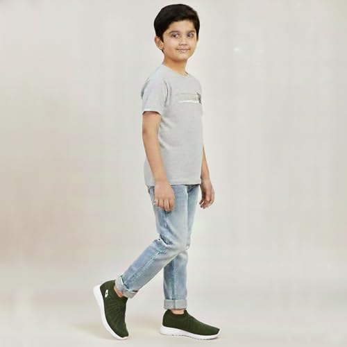 Image of TRASE Sports Slip-On Shoes for Kids | Knitted Upper Lightweight Footwear for Boys & Girls | Comfortable EVA Sole and Breathable Shoes for Walking & Play
