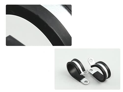 Ncheli 10 pcs Steel Cable Clamp,diameter 30mm Hose Clamp Pipe Pipe Clamp Stainless Steel Rubber Lined P Clips Hose Rubber Lined P Clips Pipe Clamp Clamps Wire - Image 4