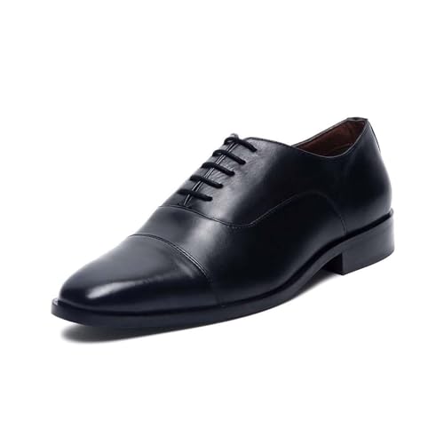 Image of LOUIS STITCH Men's Italian Leather Oxford Formal Shoes Handmade Lace Up Shoes for Men Officewear (LSEUOX)