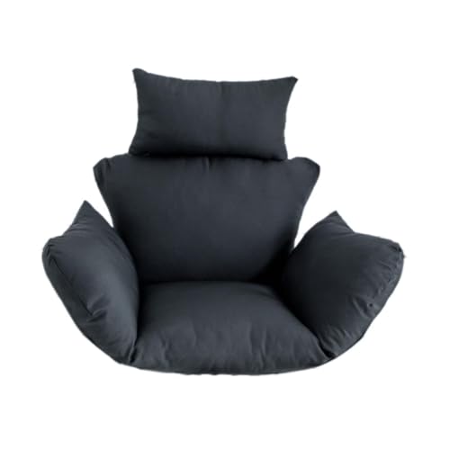 Fonowx Cojín para Silla Mecedora con Reposacabezas Y Almohada Colgante, Negro, Individual