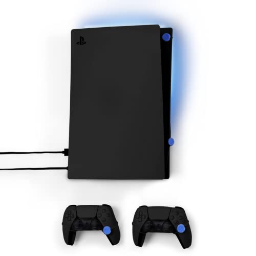 Mejores precios y opiniones de Base refrigeradora portátil los mejores 10. 37 Soporte de pared flotante compatible con PS5/PlayStation 5 – Disk/Digital Edition (Paquete Deluxe Kit incl. Soportes + luz LED + cubiertas, color negro