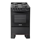 Fogão Suggar Cook Glass 4 Queimadores Mesa Vidro Preto Bivolt FGVCG410PT