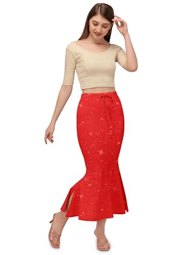 Image of Mehrang Stretchable Shimmer Saree Shapewear Petticoat for Women, Skirts for Women,Shape Wear Dress for Saree
