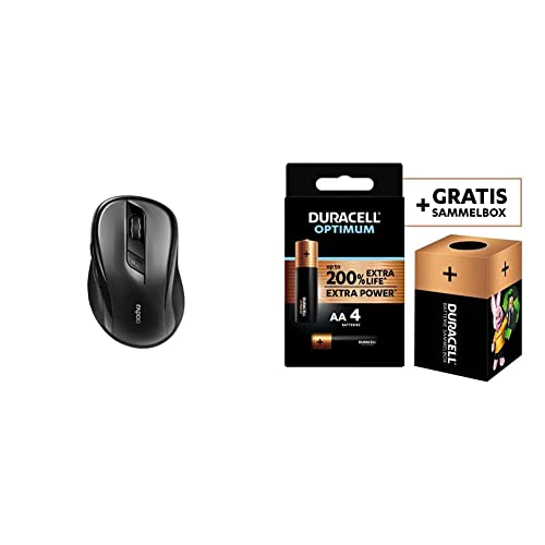Souris sans fil Rapoo M500 et piles Duracell Optimum pour le télétravail et les déplacements