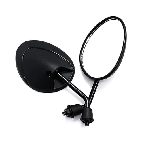 Rétroviseur moto universel noir 8mm avec miroir convexe réglable pour dirt bike