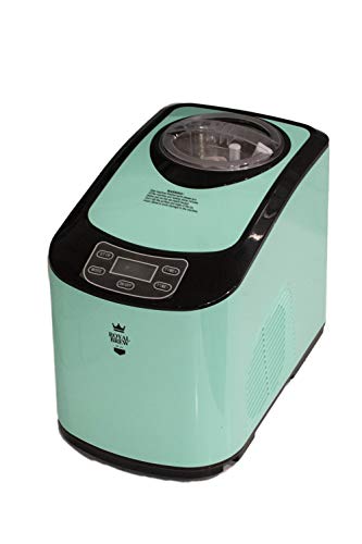 Royal Brew Ice Cream Maker 1.5 Quart Upright Stainless Steel Frozen Yogurt, Sorbet and Gelato Machine with Built-In Compressor (Mint Green)