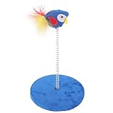 SUPVOX Katzenkratzspielzeug mit Austauschbarem Kratzbrett Fusselfreiem Kunststoff Blauer Vogel...