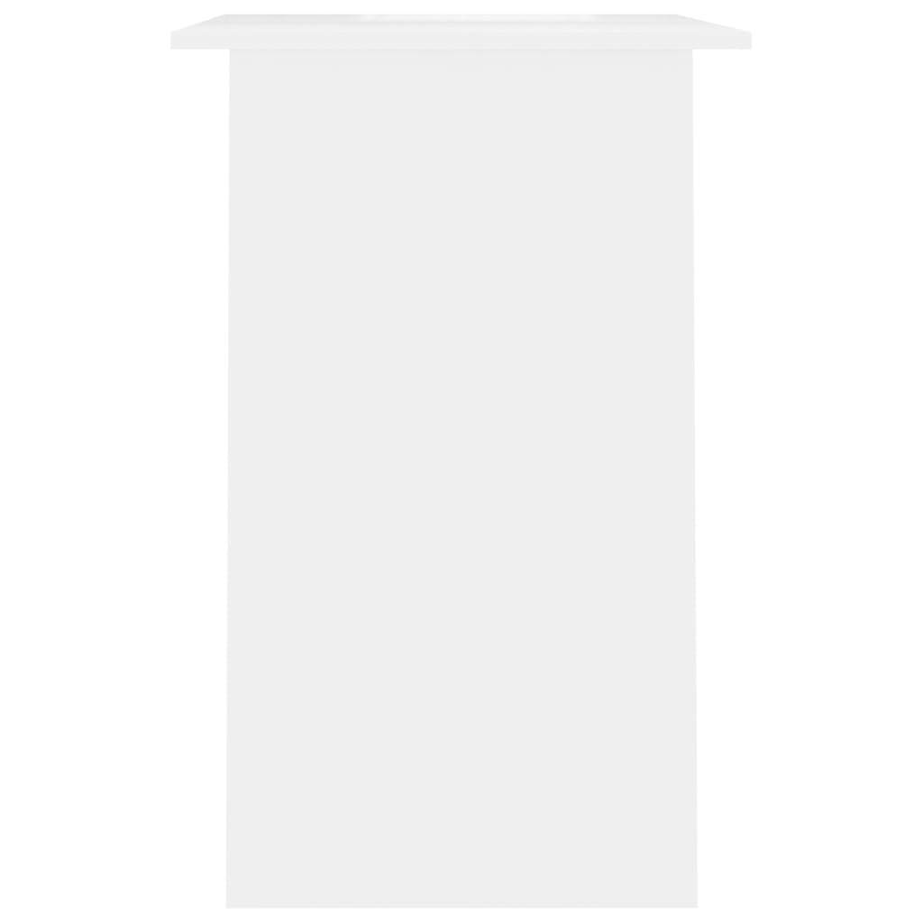 Benkeg Escritorio De Aglomerado Blanco 90X50X74 Cm con Estante De Almacenamiento, Mesa Escritorio Ordenador Escritorio Ordenador Moderno Mesa Despacho Mesa Estudio