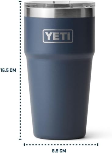 Image of YETI Rambler 20 oz Stackable Tumbler, Stainless Steel, Vacuum Insulated with MagSlider Lid
