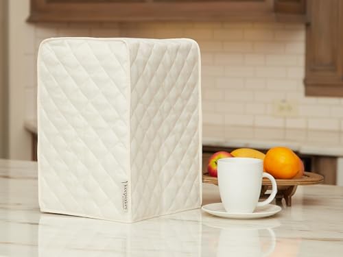 Image of Covermates Coffee Maker Cover, 8 inchW x 8 inchD x 17 inchH, Cream