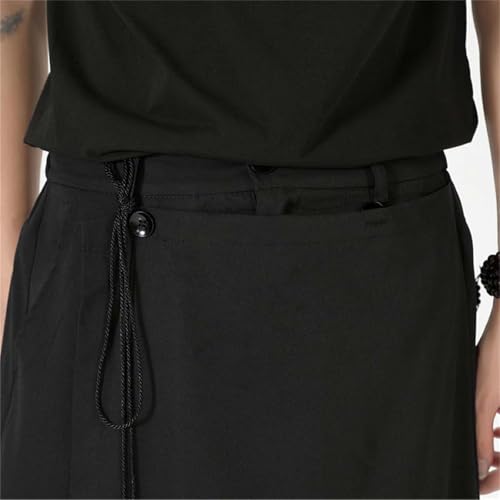 Pantalon décontracté coupe droite haut de gamme à devat plat et jambes larges - 5