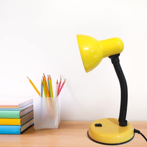 Luminária Mesa Abajur 35cm Articulada Flexível PT-06 Cor: Amarelo