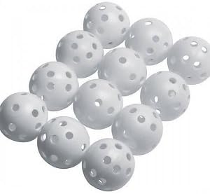 Easton 12" White Wiffle SoftBall Practice Balls (Dozen Pack)
