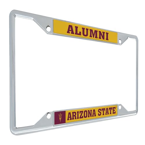 Desert Cactus Arizona State University Car Accessories ASU Sun Devils Metal License Plate Frame for Front or Rear of Car (Alumni - Yellow)