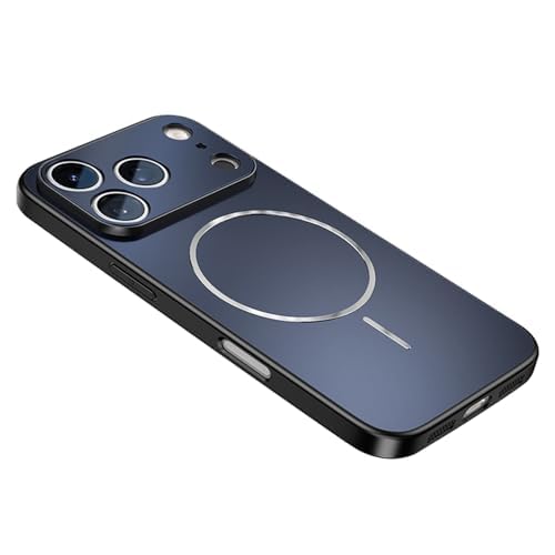 For IPhone 17/17 Pro/17 Air/17 Pro Max�p�}�O�l�b�g���P�[�X�A�����Y�S�ʕی�J�o�[�t���A�X�����ȃn�[�hPC���Ϗ����w�ʃP�[�X,17,Blue