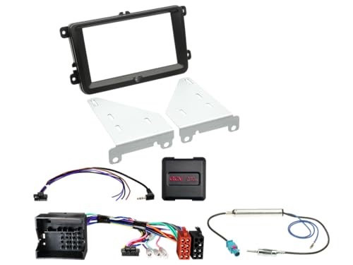 Kit 2-DIN Seat Skoda VW SWC antenne noir résout problème autoradio