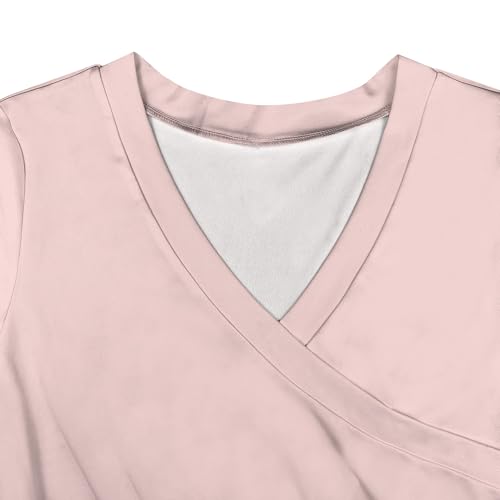 Image of PinkPatty Plus Size Dresses for Curvy Women V Neck Flowy Long Sleeves Wrap Maxi Dress Travel Vacation Outfits