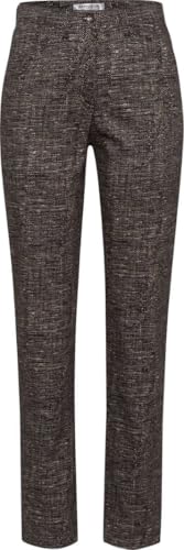 Raphaela by Brax Laura Tweed Print Pantalones, marrón, 32W x 30L para Mujer